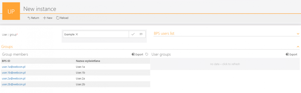 The image shows group users